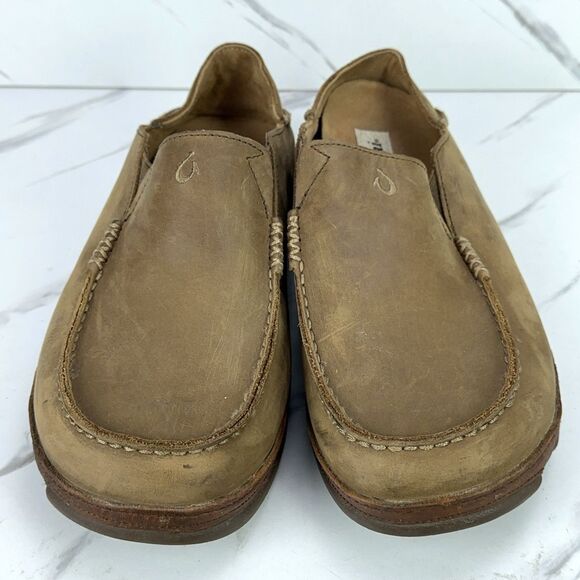 Olukai Moloa Brown Leather Size 10 M EUR 43 Men\'s Slip On Slipper Loafer Shoes main image 7